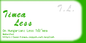 timea less business card